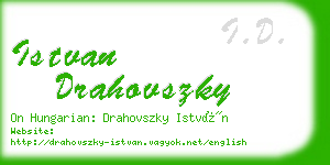 istvan drahovszky business card